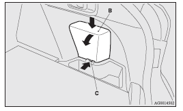 Mitsubishi Lancer: AWC control fluid. 3. Check to make certain that the AWC control fluid level is always between the