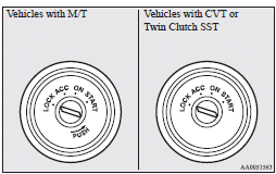 Mitsubishi Lancer: Ignition switch. LOCK