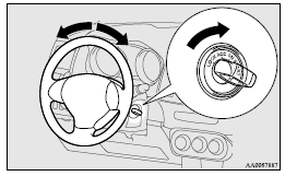 Mitsubishi Lancer: Steering wheel lock. 